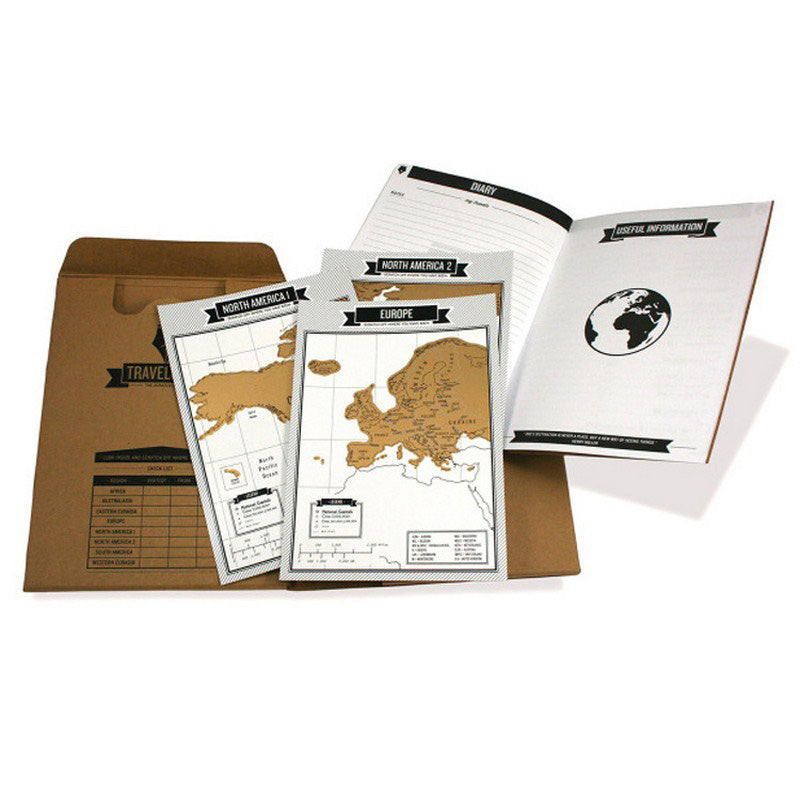 Explorer's Scratch Map Journal