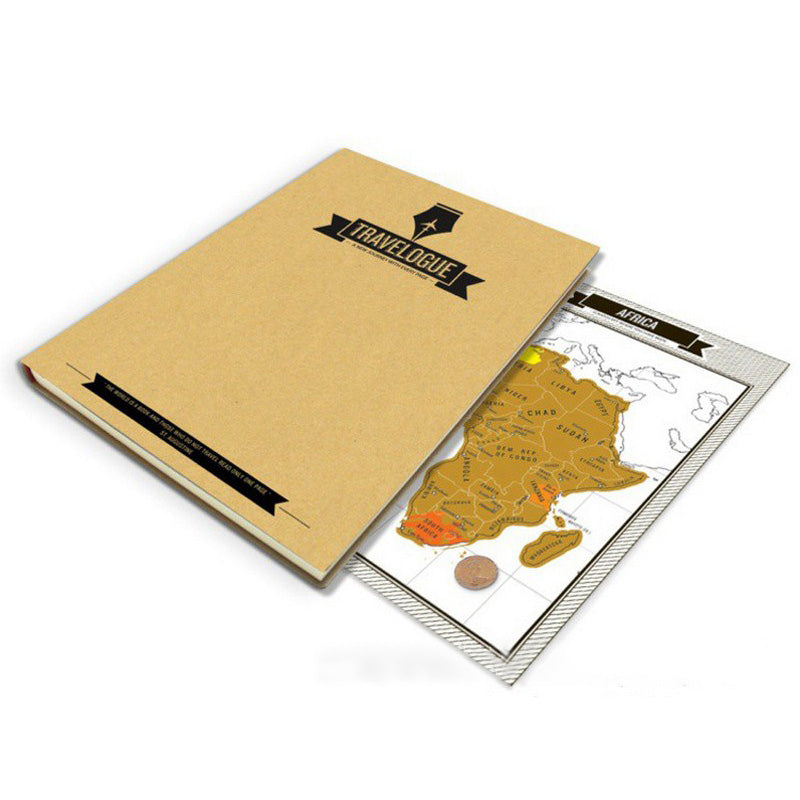 Explorer's Scratch Map Journal